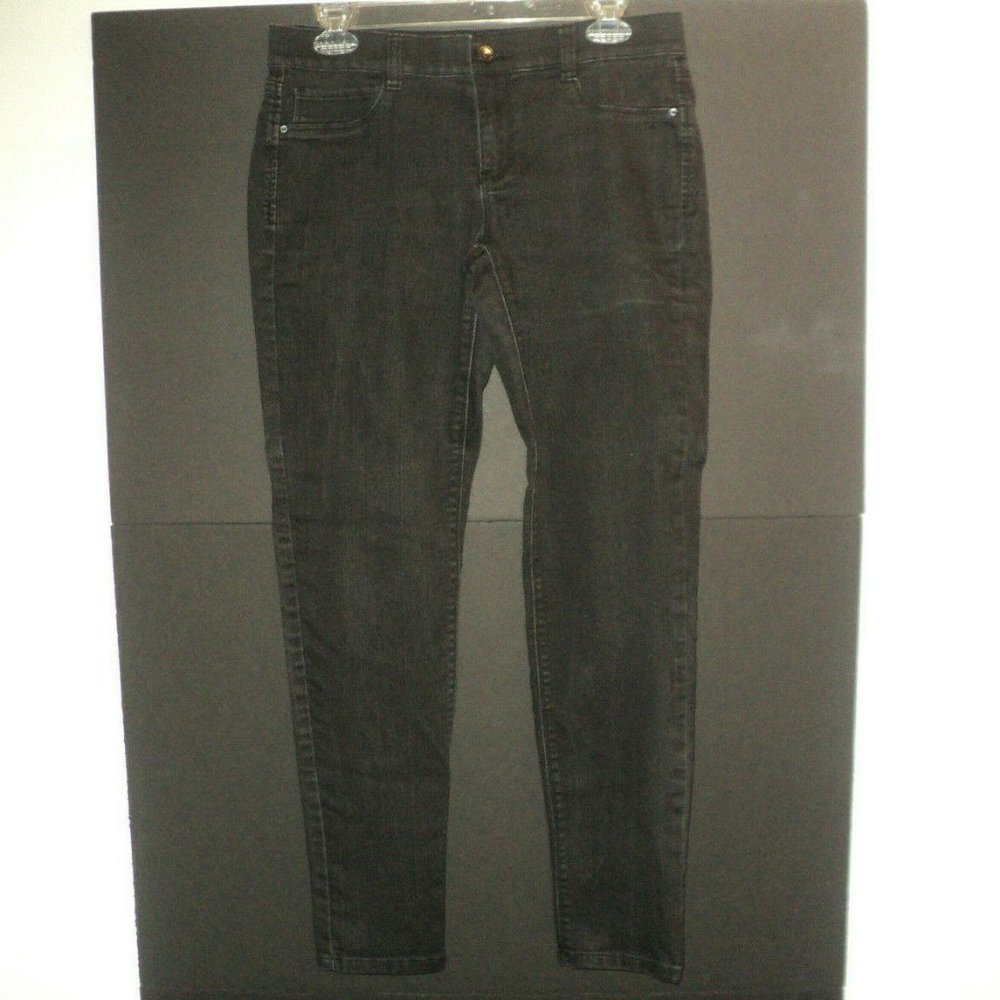 White House Black Market Women's Jeans Size M Black Skinny Leg Stretchy